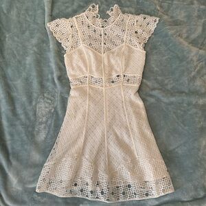 Sandro knee length white dress size 38 pre owned